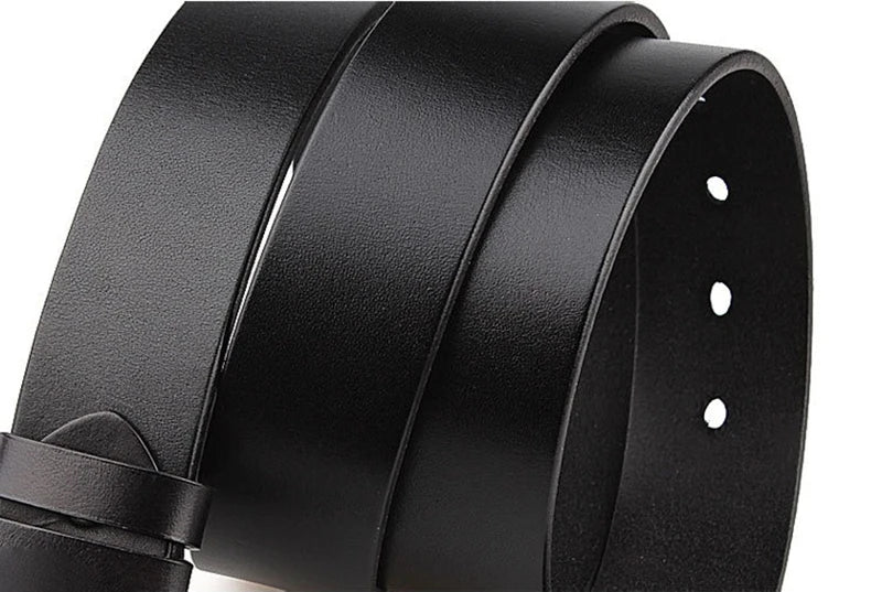 Man Belts Genuine Leather Men's High Quality Waist Straps Belts with Alloy Pin Buckle Famous Luxury Brand Design Belt for Jeans
