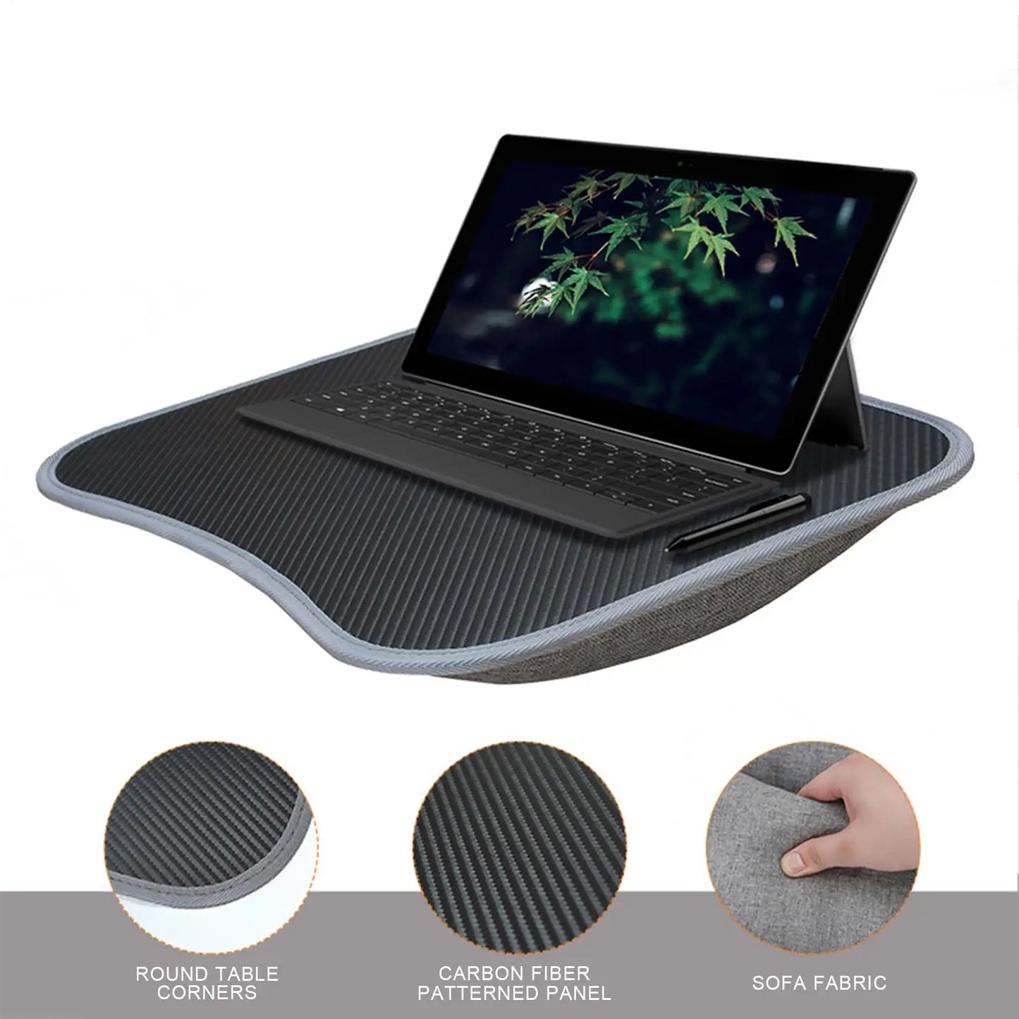 Laptop Lap Desk with Soft Pillow Cushion Multifunctional Laptop Desk Small Pillow Table for Home & Office