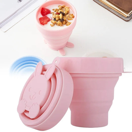 Outdoor Travel Mug Can Be Reused Foldable Durable Collapsible Teacup for Picnic Telescopic Cup Pocket Portable Silicone