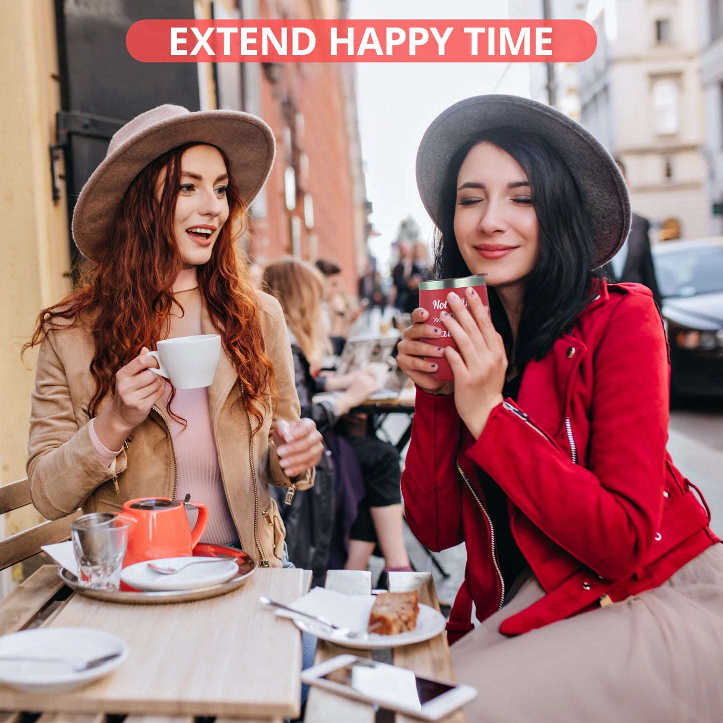 Stainless Steel Wine Tumblers, 12Oz Insulated Wine Tumbler, Stainless Steel Stemless Wine Cups with Lids for Coffee, Wine