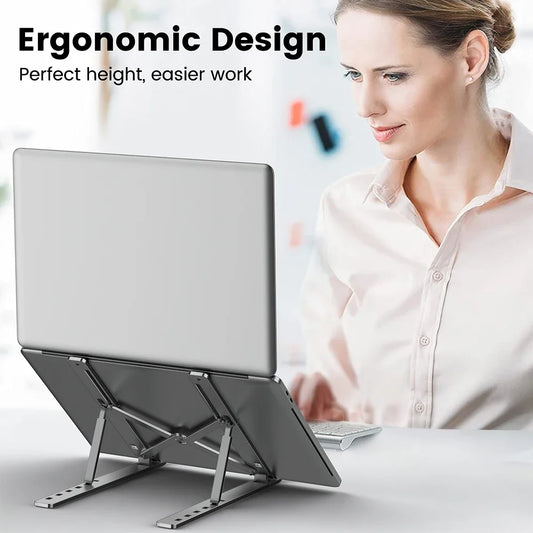 Portable  Aluminum Laptop Stand  Foldable Lap Top Base Notebook Support Computer Bracket For Macbook Air Pro Holder Accessories