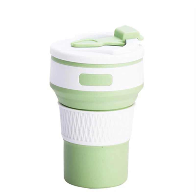 350ml Coffee Mugs Travel Collapsible Silicone Cup Folding Water Cups BPA FREE Food Grade Flask Insulated Travel Insulated Bottle