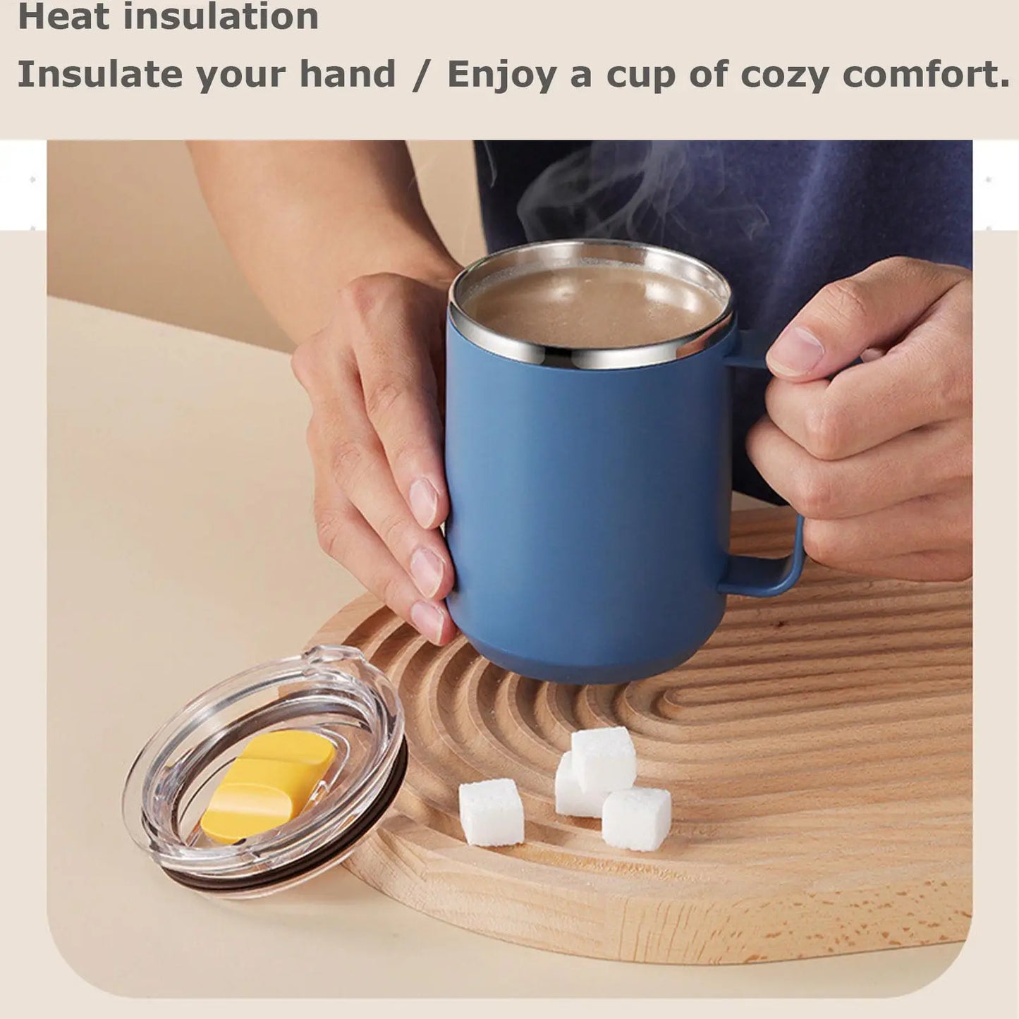 450ml Thermal Coffee Mug Insulated Coffee Mug Stainless Steel Mug Milk Coffee Cup Leak-proof Drinking Cup Thermal Mug Water Cup