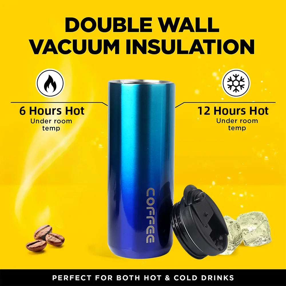 Insulated Travel Mugs with Lids Thermos Bottle for Coffee Stainless Steel Tumbler Thermal Insulation Vacuum Flasks Drinkware