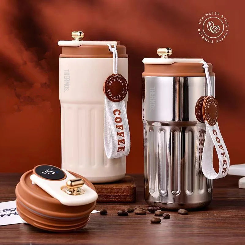 THERMOS Smart Vacuum Cup Bottle Water Digital LED Temperature Coffee Cup 316 Stainless Steel Office Cup Business Portable Mug