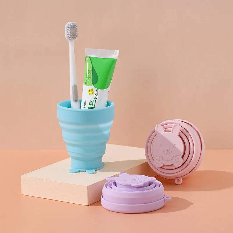 Outdoor Travel Mug Can Be Reused Foldable Durable Collapsible Teacup for Picnic Telescopic Cup Pocket Portable Silicone