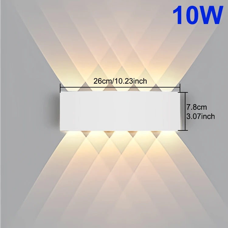 LED Wall Lamp Indoor Up and Down Interior Wall Light Bedroom Living Room Corridor Outdoor Lighting Home Decor