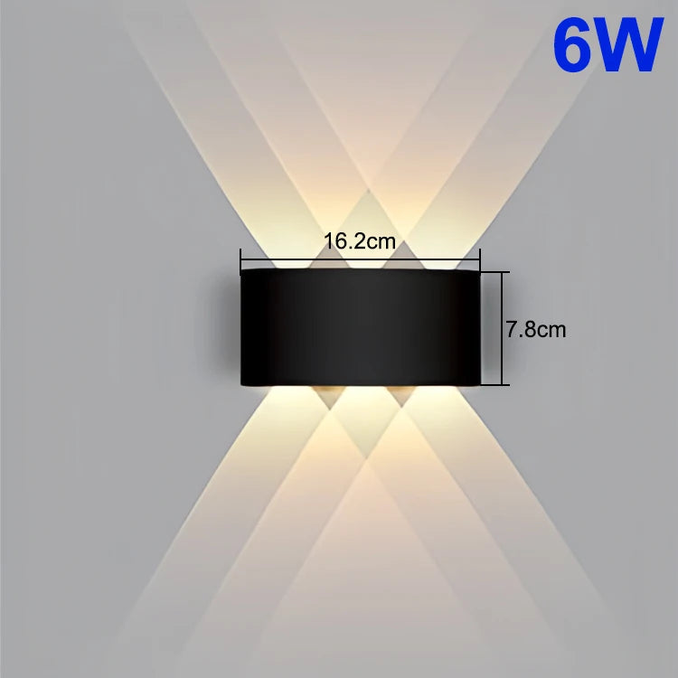 LED Wall Lamp Indoor Up and Down Interior Wall Light Bedroom Living Room Corridor Outdoor Lighting Home Decor