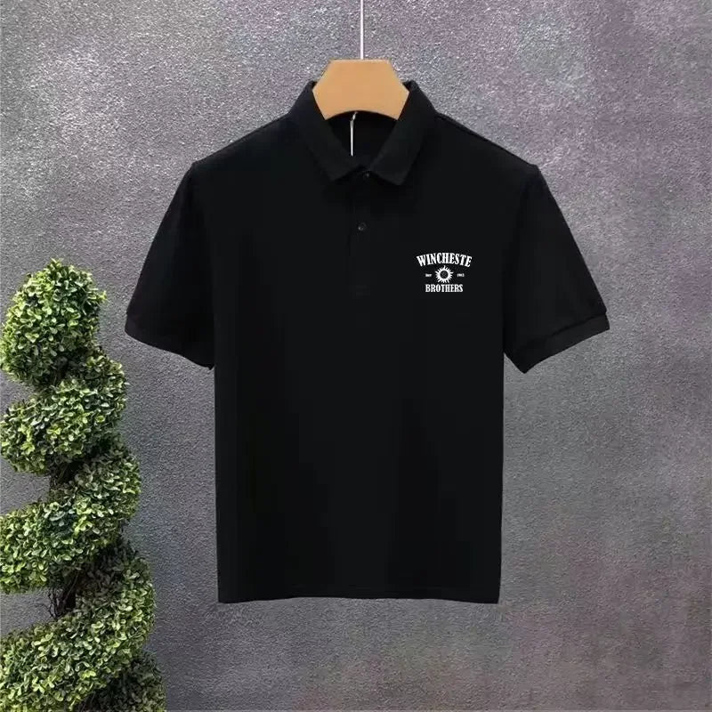 T Shirt for Men Graphic Man with Collar Tee Rock Polo Shirts Drawings Top Hot Men's Clothing 2025 Cool Fashion Summer Ordinary