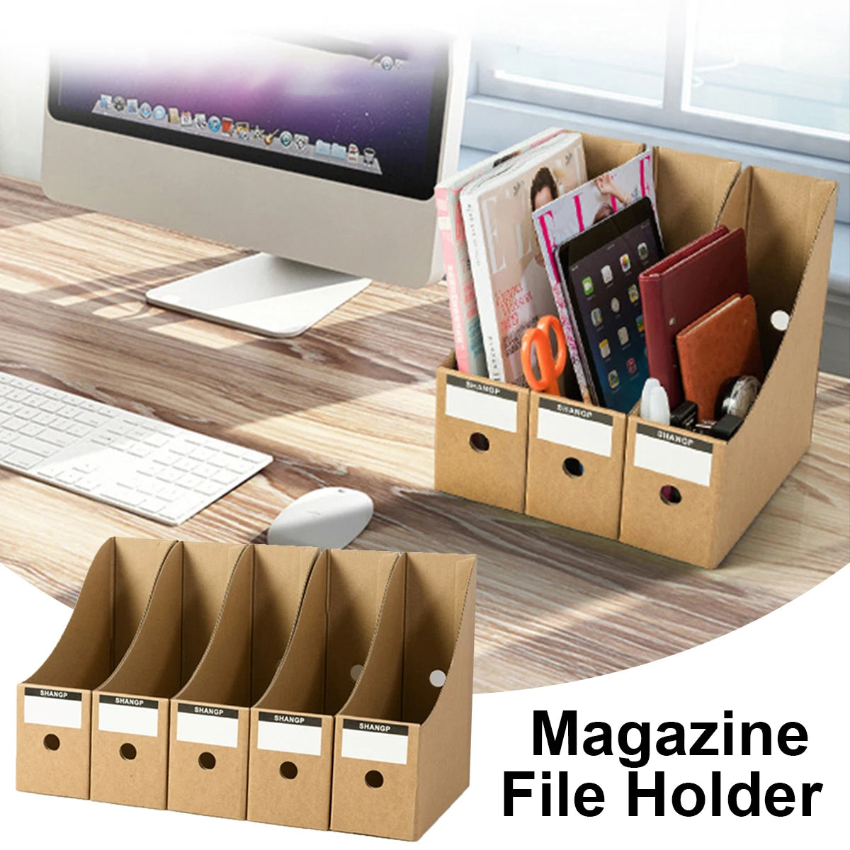 Magazine File Holder Foldable Magazine Organizer Desk Storage Organizer Magazine Storage Box Premium Magazine File for Office
