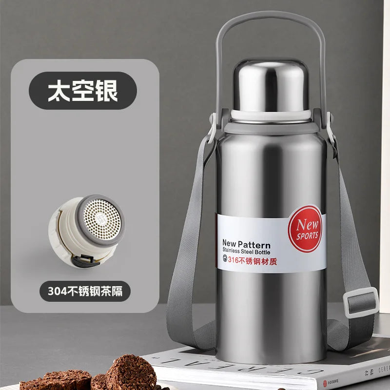 1270ML/1580ML Large Capacity Stainless Steel Thermos Water Bottle Portable Tumbler Vacuum Flasks Keeps Cold and Heat Thermal Mug