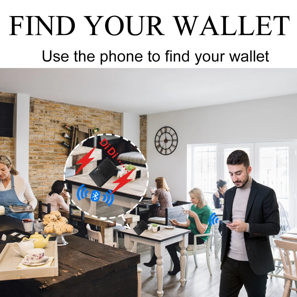 Smart Wallet Man with Camera and Tracking IOS for airtag Card Finder Wallet Passport Covers ID Case Men Gift  Cartera Hombre