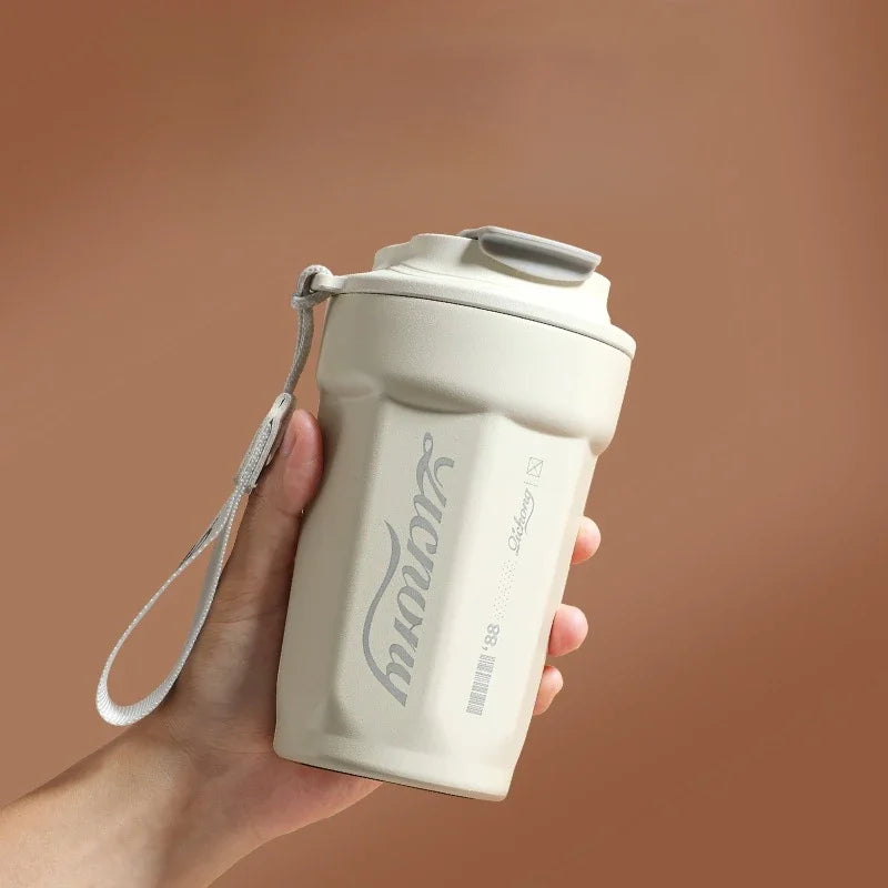 480ml Travel Coffee Mug, Insulated Coffee Mug, Double Walled Stainless Steel Insulated Coffee Tumbler for Hot/Ice Coffee Tea