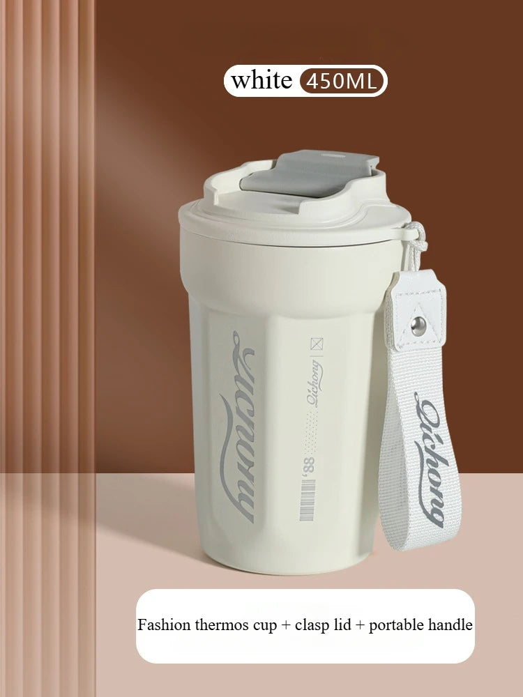 480ml Travel Coffee Mug, Insulated Coffee Mug, Double Walled Stainless Steel Insulated Coffee Tumbler for Hot/Ice Coffee Tea