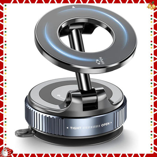 Vacuum Suction Magnetic Phone Holder for Magsafe 360° Adjustable Car Phone Mount & Retractable Vacuum Cell Phone Holders Phones