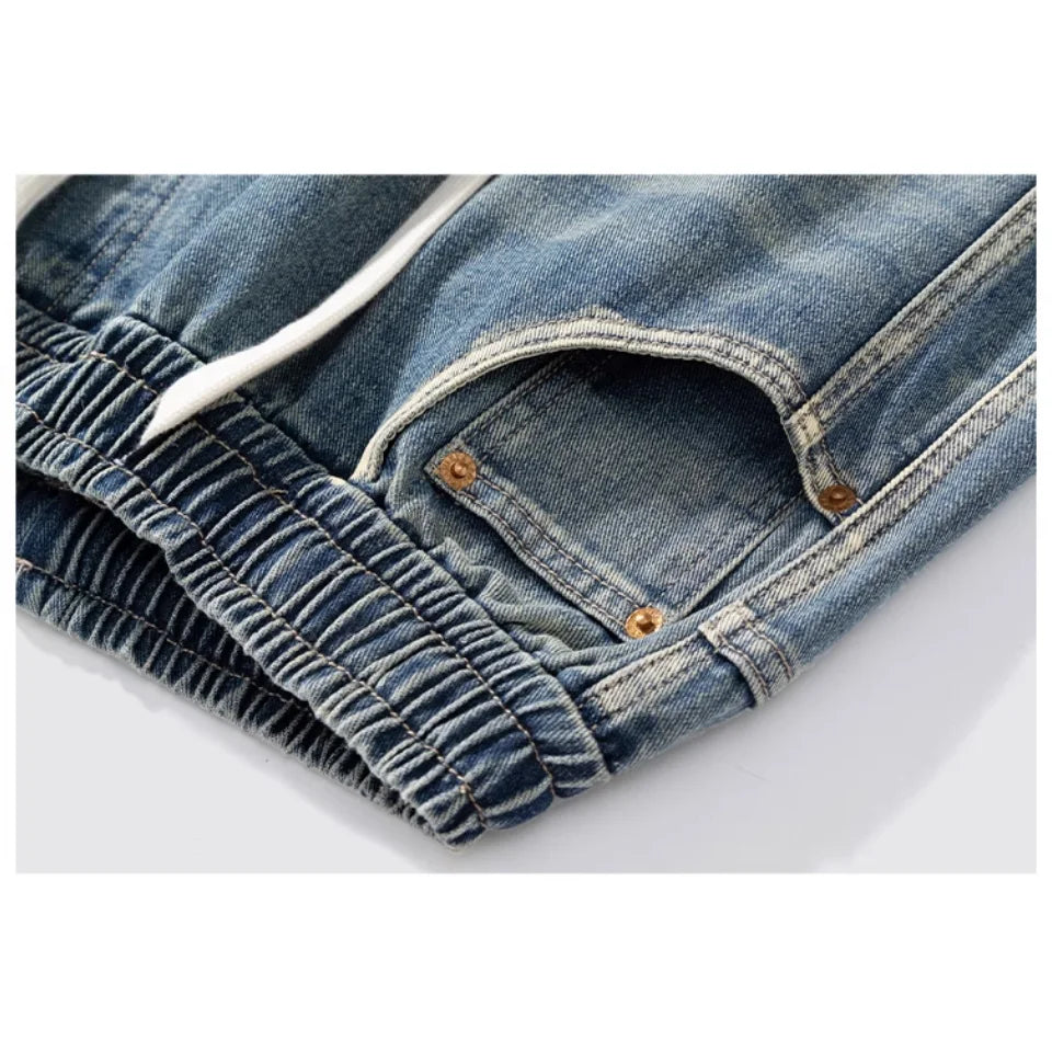 Men's Jeans American Loose Wide-leg Loose Straight Casual Trousers Street Hip-hop Baggy Jeans Blue Streetwear Men