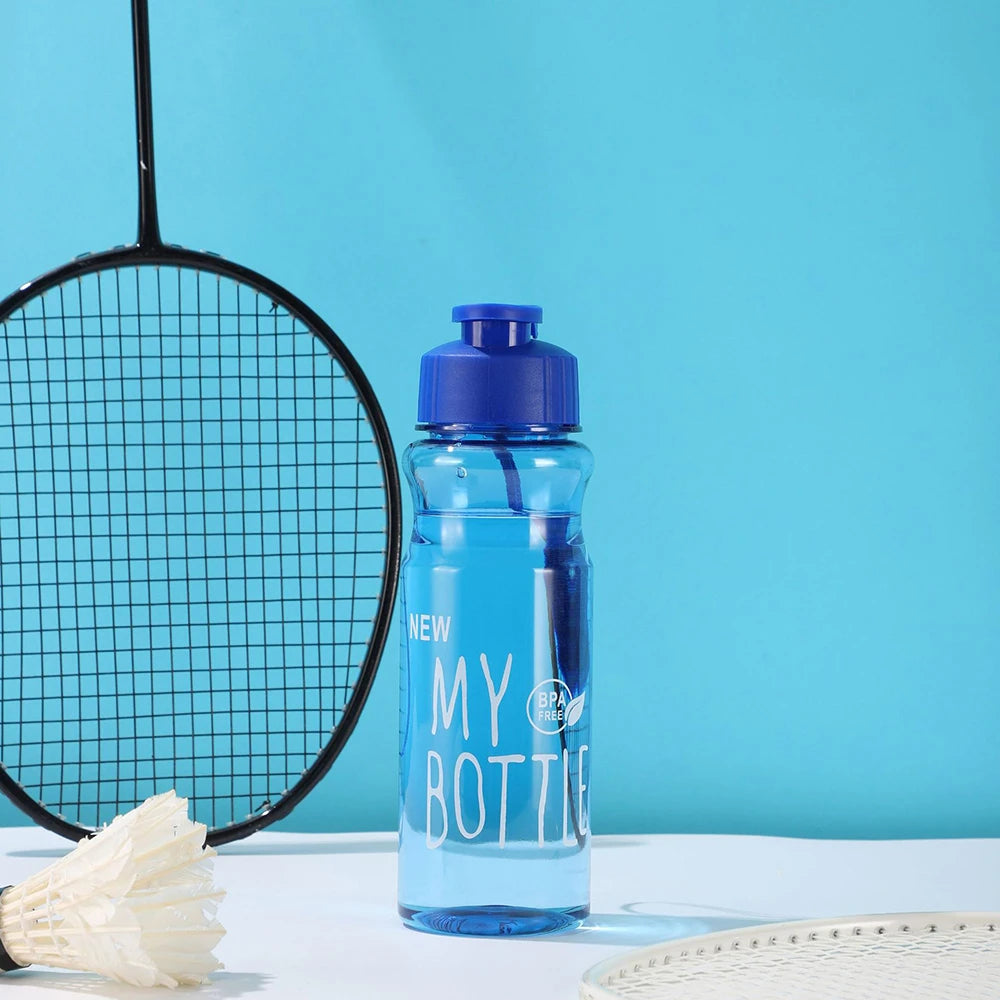 550ml Portable Plastic Water Bottle, Transparent Water Cup, Clamshell With Rope Design, Suitable For Fitness, Office, Outdoor