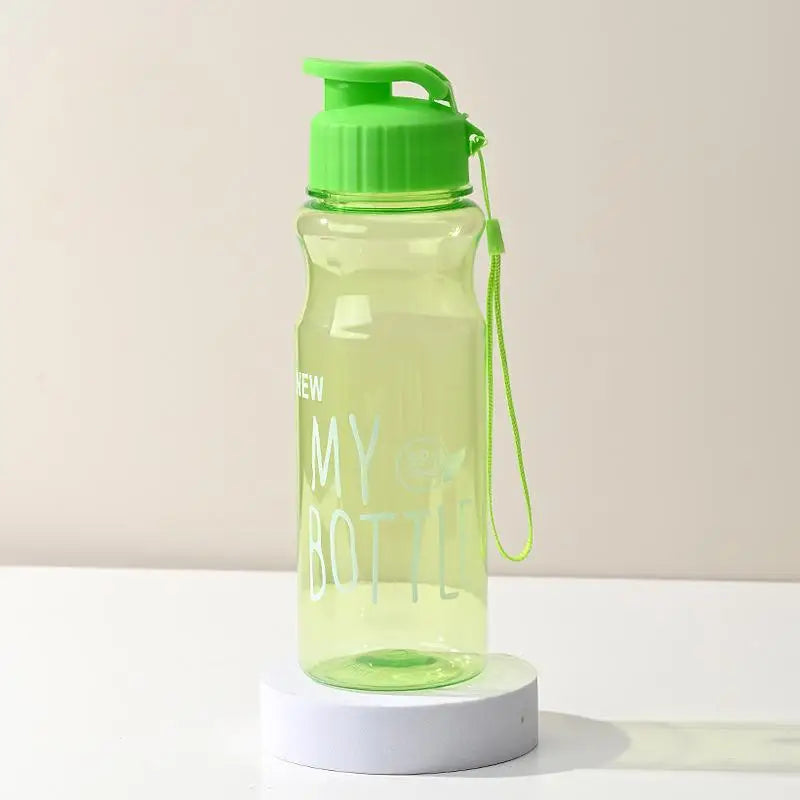550ml Portable Plastic Water Bottle, Transparent Water Cup, Clamshell With Rope Design, Suitable For Fitness, Office, Outdoor