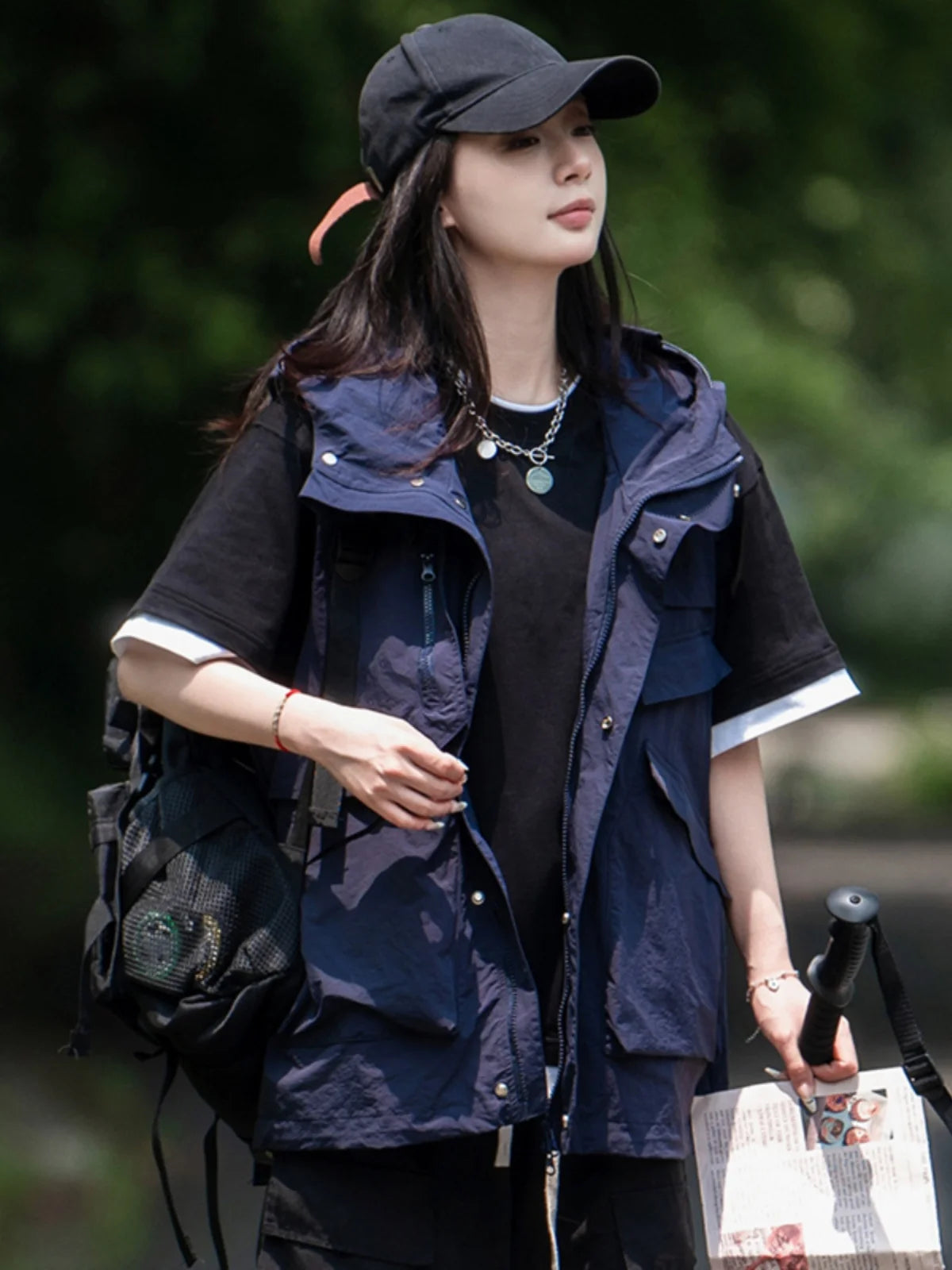 Outdoor Workwear Vest Summer Thin Breathable Men's And Women's Multi-ket Mountain Climbing Outerwear Functional Wind oulder