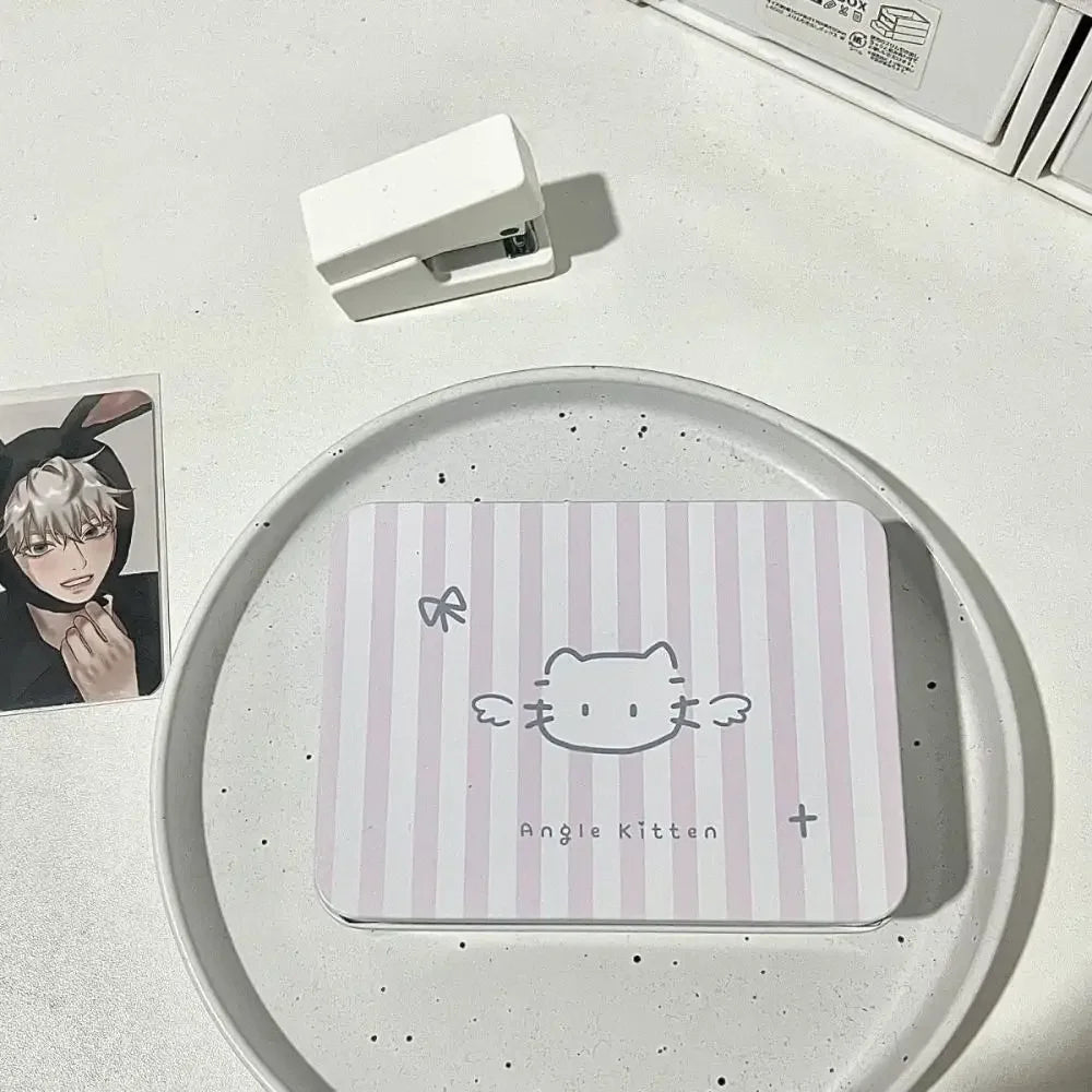 Cartoon Iron Storage Box Big Capacity Small Card Storage Box Desktop Storage School Stationery Kpop Photocards