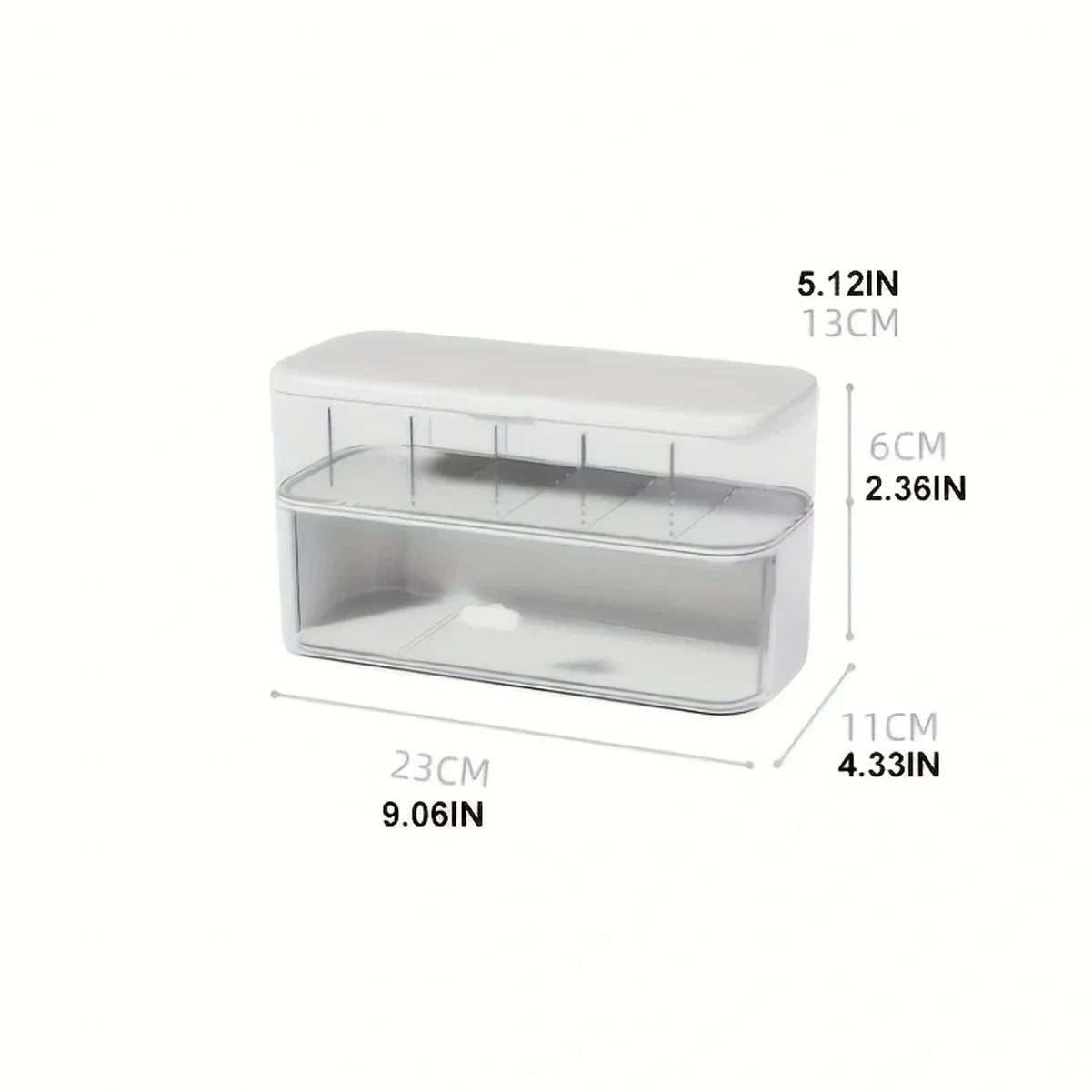 Cable Organizer Storage Box with 14 Wire Ties,Desktop Cable Management Box with Lid,Power Cord Organizer for Office,Home