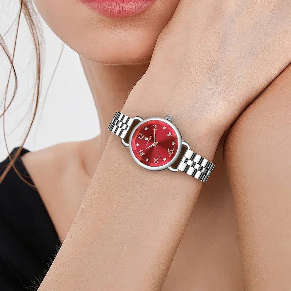 SAPPHERO Women's watches Fashion versatile women watch Light luxury Ultra-thin Women's watches Stainless steel straps Gift Clock