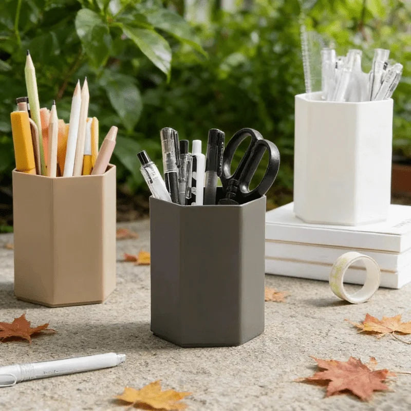 Office Desk Pen Holder - Simple and Durable, Suitable for Home Office, Dormitory, Learning Supplies Storage, and Desktop Storage