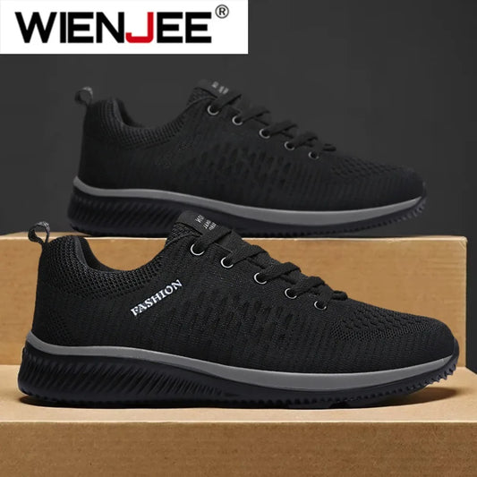 Men Running Walking Knit Shoes Fashion Casual Sneakers Breathable Sport Athletic Men Sneakers Casual Shoes Big Size 36-48