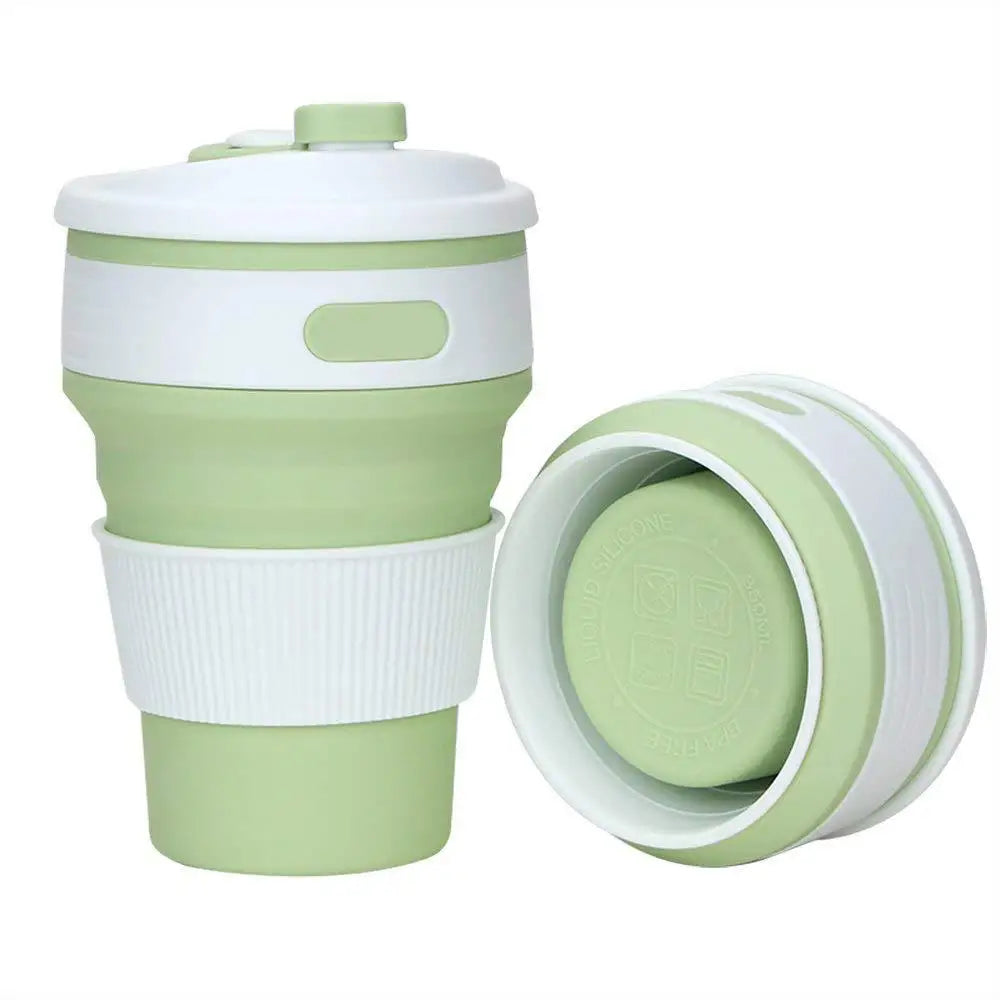 350ml Coffee Mugs Travel Collapsible Silicone Cup Folding Water Cups BPA FREE Food Grade Flask Insulated Travel Insulated Bottle