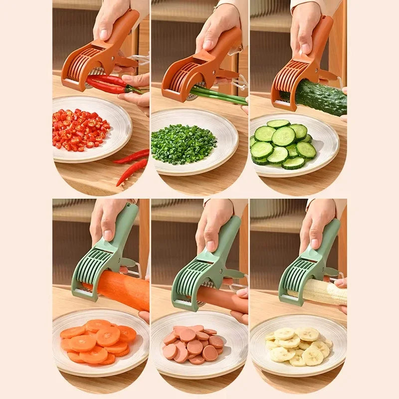 Kitchen Tools Stainless Steel Vegetable and Fruit Slicer Multi Functional Salad Slicer Kitchen Accessories