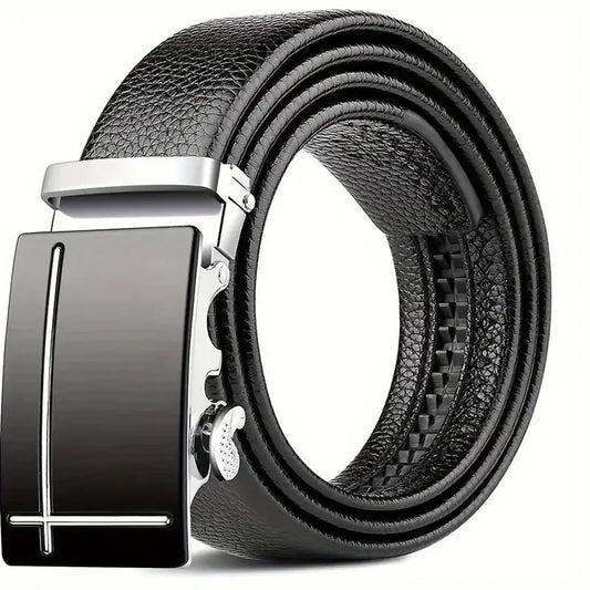 Men's belts High-quality material belt Metal automatic buckle Brand luxury design Men's business fashionable and versatile belt