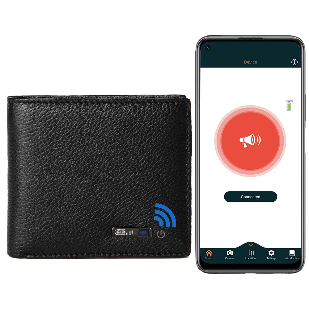 Smart Wallet Man with Camera and Tracking IOS for airtag Card Finder Wallet Passport Covers ID Case Men Gift  Cartera Hombre