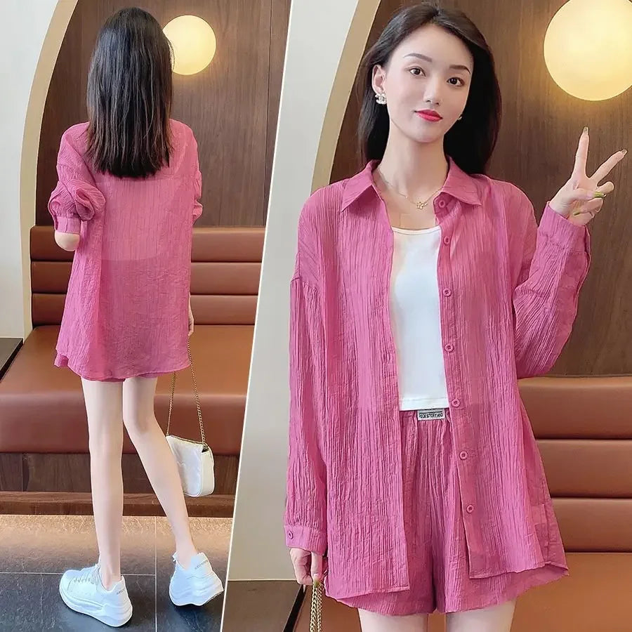 Chic and Elegant Short Sets for Women 2 Pieces Fashion Woman Shorts Luxury Ensembles Kit Stylish Two-piece New Products Complete