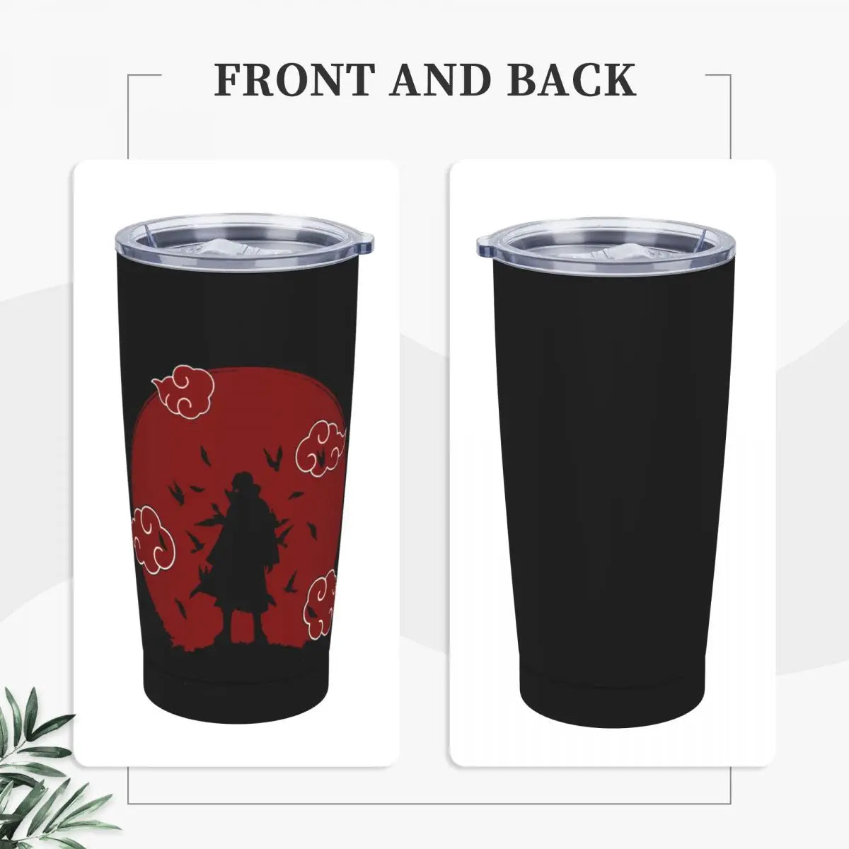 Japan Anime Insulated Tumbler with Straws and Lid Clouds Stainless Steel Thermal Cup 20 Oz Smoothie Tea Mugs Cup Holder Friendly