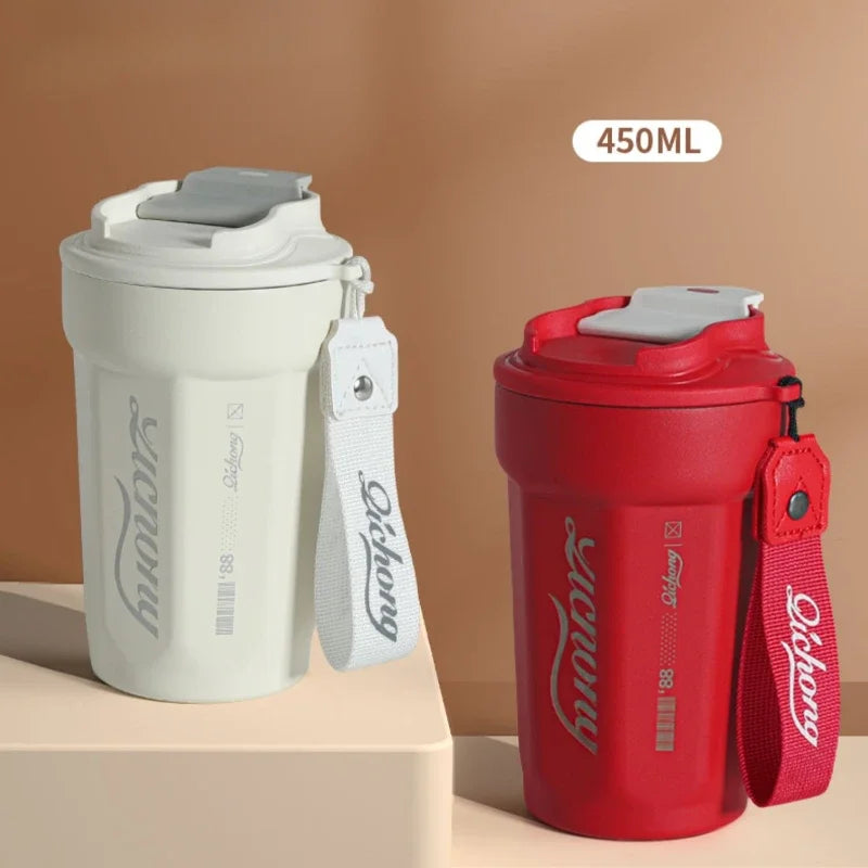 480ml Travel Coffee Mug, Insulated Coffee Mug, Double Walled Stainless Steel Insulated Coffee Tumbler for Hot/Ice Coffee Tea