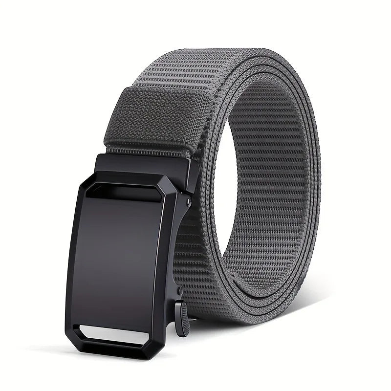 Men's Belt With Automatic Metal Buckle , Outdoor Working Tactical Belt ,Toothless Automatic Buckle For sports canvas Belts