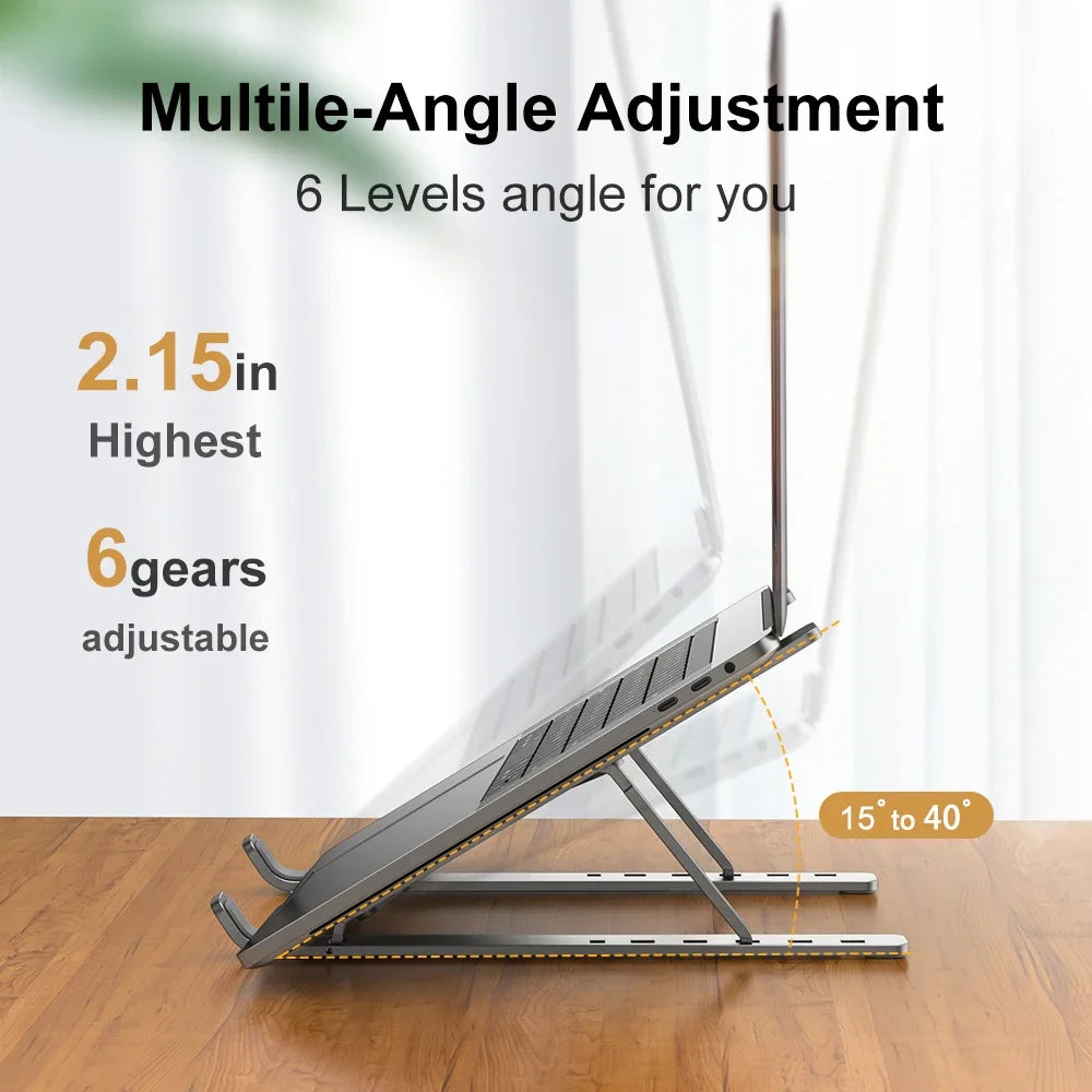 Portable  Aluminum Laptop Stand  Foldable Lap Top Base Notebook Support Computer Bracket For Macbook Air Pro Holder Accessories