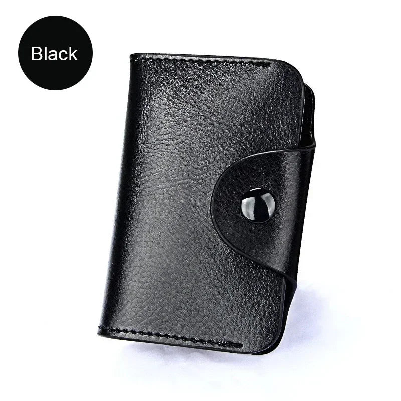 Business Card Holders Wallets Men Women Leather Bank Card Holder Case Money Clips Big Capacity Card Case Minimalist Wallet Purse
