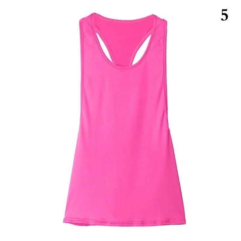 Women's Tank Tops Blouse Loose Sleeveless Shirt Gym Yoga Vest Training Running Vest Women Gym Tank Top Soccer Motion Vests