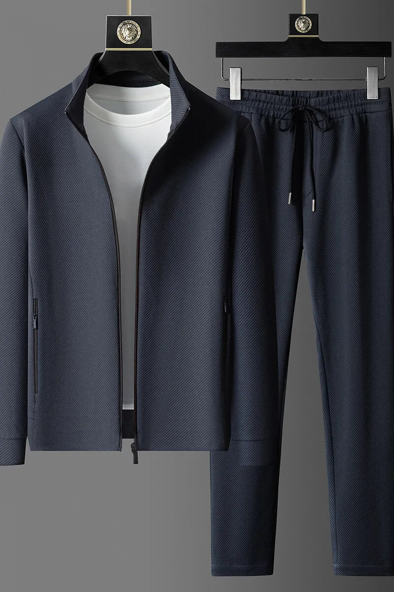 (jackets + trousers) 2024 spring fashion men jackets Man coats long sleeve men's casual jackets men A set of clothes size M-5XL