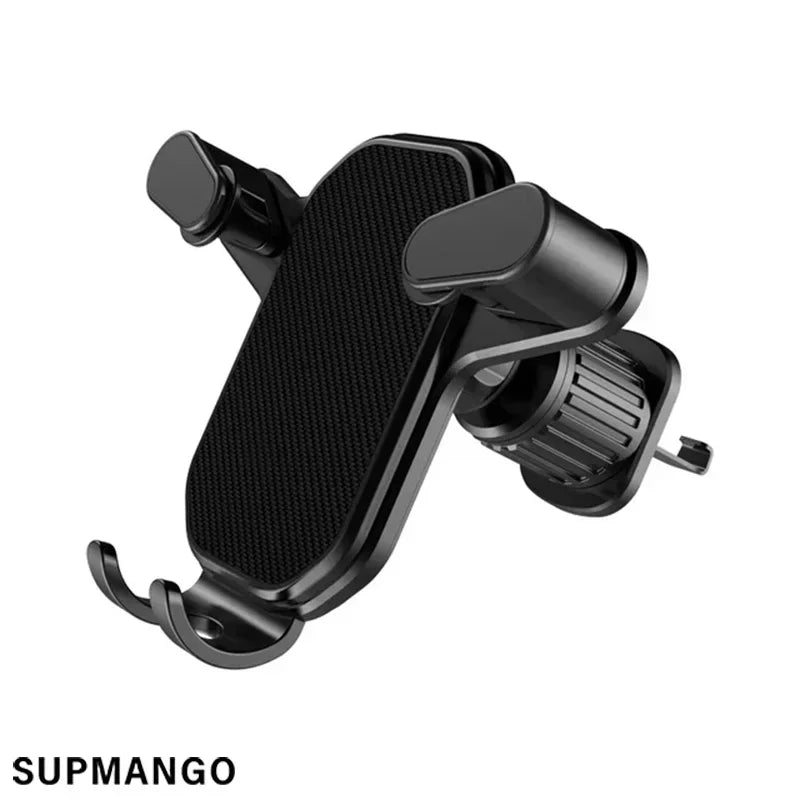 Smart Car Air Vent Phone Holder - 360° Swivel Hook Mount with One-Hand Placement Anti-Shake for All Mobiles
