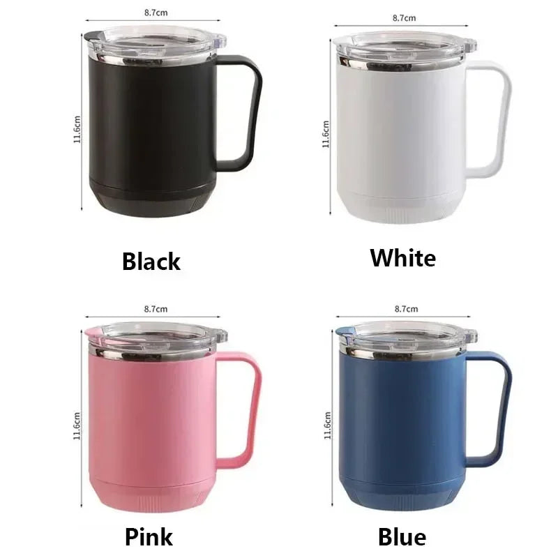 500ML Insulation Cups Thermal Mug with Handle Portable Stainless Steel Bottle Thermal Milk Mug Double Layer Coffee Cup