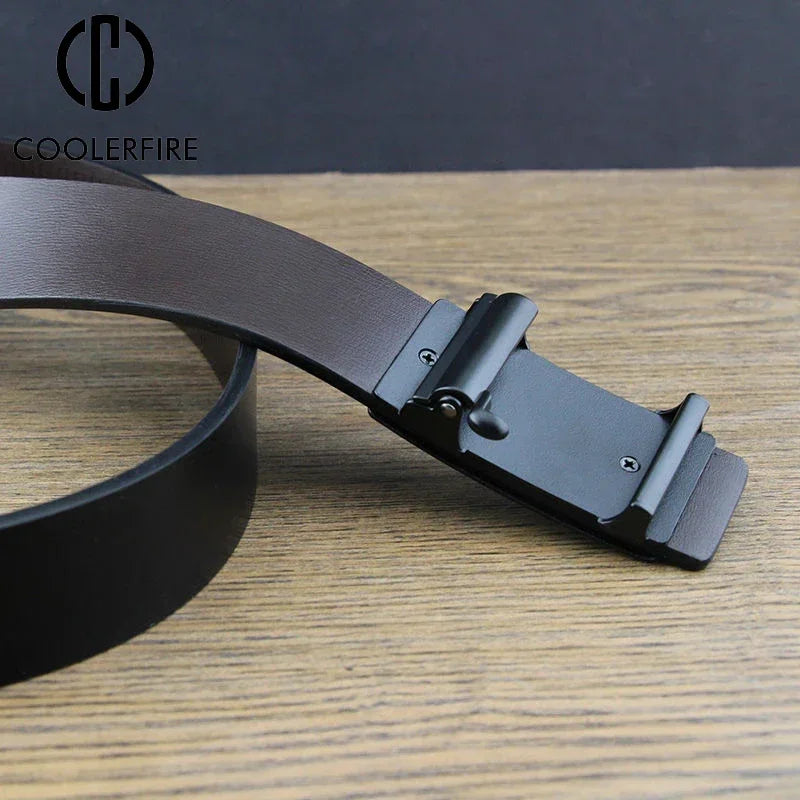 Men Belt Work Business Genuine Leather Casual Designer Belts Simplicity Fashion Dress belt for man Automatic Buckle StrapsZD2204