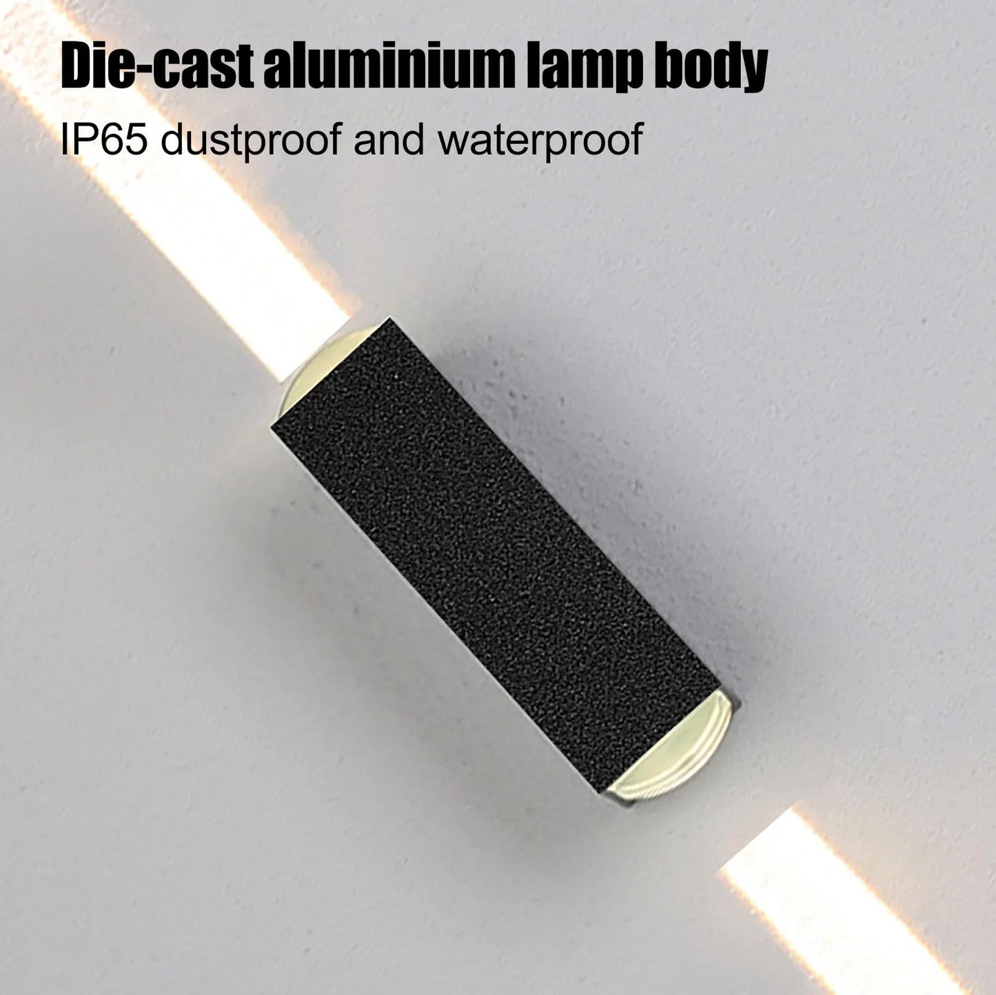 Outdoor Wall Lights, LED Up Down Exterior Lighting IP65 Waterproof Outdoor Light Aluminum Modern Patio Wall Light Fixture Black