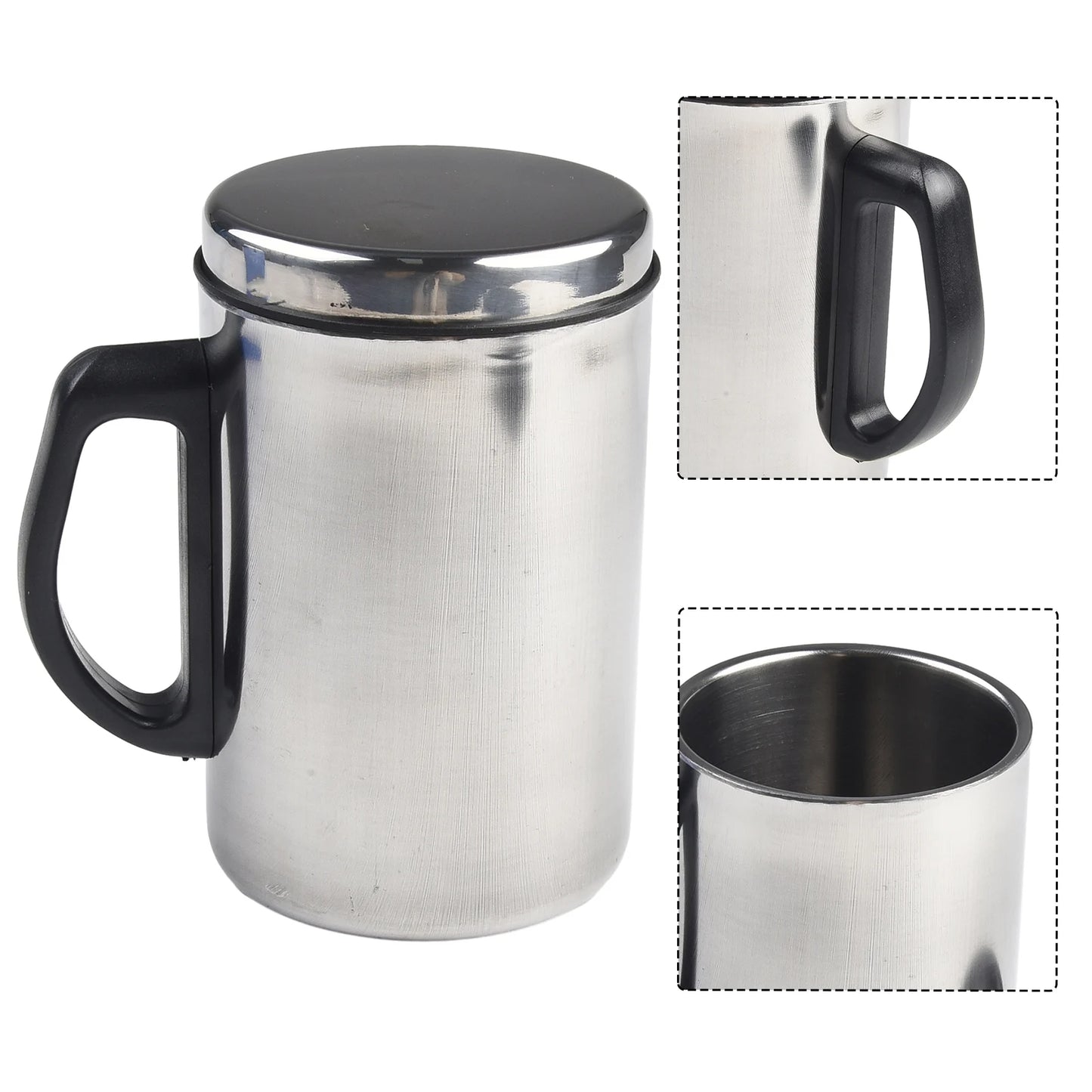 350/500ml Stainless Steel Thermal Cup With Lid Insulated Cup Coffee Milk Tea Cups Office Water Mugs For Travel Camping Water Cup