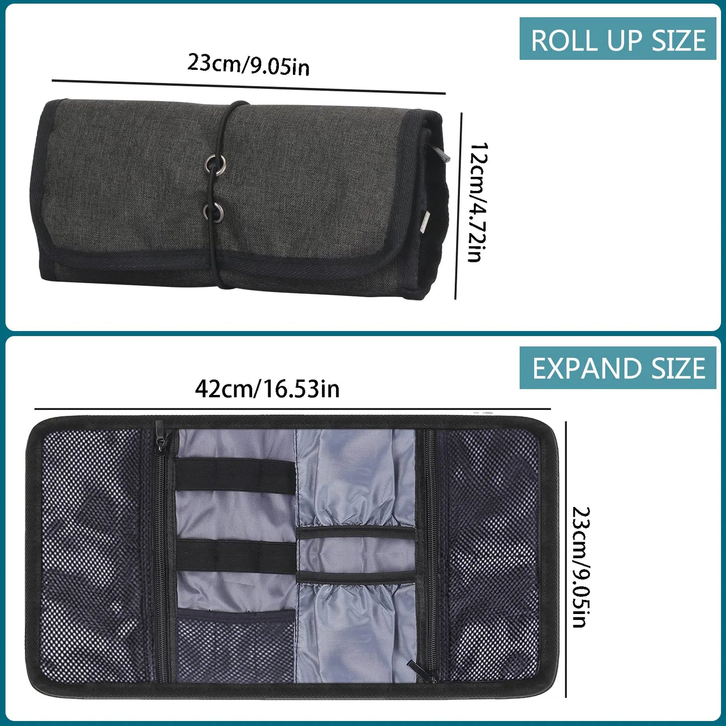 Electronic Organizer Accessories Case Portable Digital Storage Bag Travel Cable Organizer Bag Pouch Carry Case for Power Bank