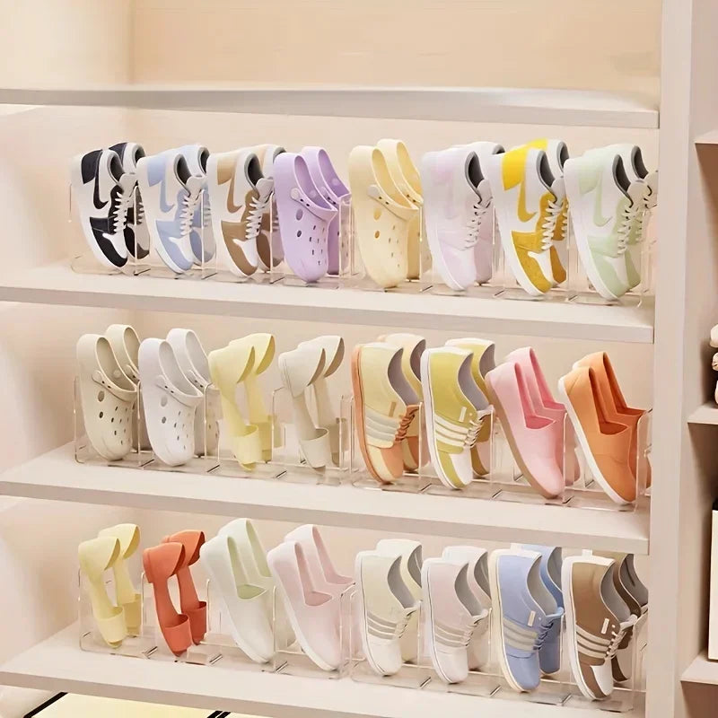 4 Grids Shoe Storage Device Shelf Saves Space Children's Shoes Storage Box Shoe Box Student Dormitory Shoe Cabinet Shoe Rack