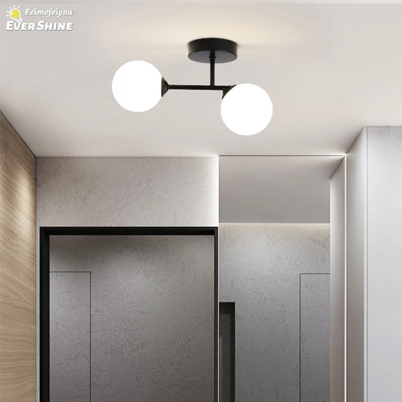 LED Ceiling Lamp Home Decor Interior Lighting For Bedroom Living Room Dining Table Cloakroom Corridor Nordic Ball Ceiling Light
