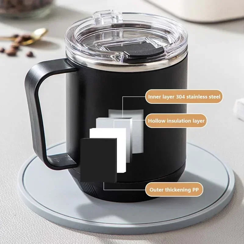 500ML Insulation Cups Thermal Mug with Handle Portable Stainless Steel Bottle Thermal Milk Mug Double Layer Coffee Cup