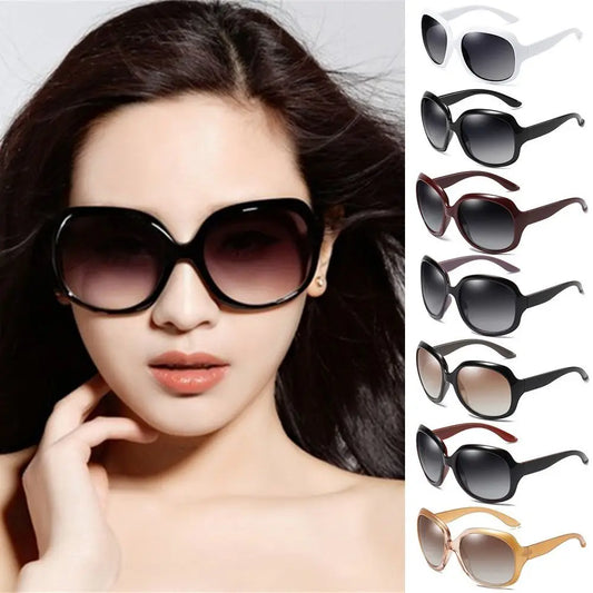 Polarized Sunglasses for Women Men Classic Retro Vintage Oversized Eyewear Fashion Shades Round Faced Driving Glasses